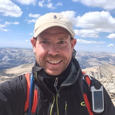 Brooks Groves on a summit in Yosemite